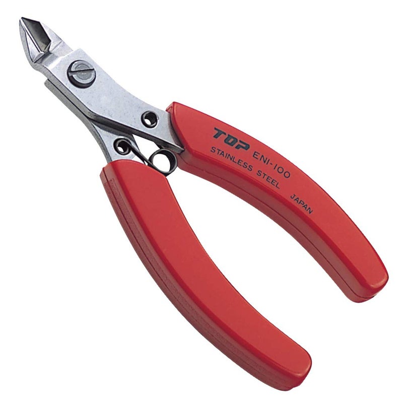 TOP Nipper Cutting Pliers Sharp Heavy Duty Japanese Stainless Steel, Spring Loaded Precision Flush Cut Pliers 4.25", Wire Cutter Tool, Made in JAPAN - Image 1